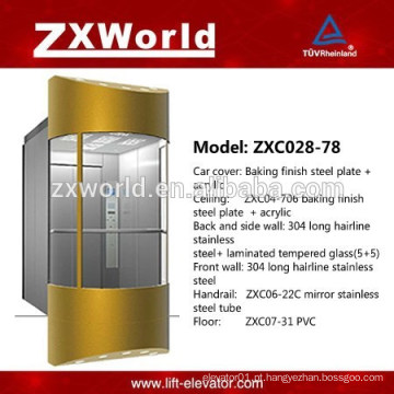 ZXC028-78 Vidro cheio elevador panorâmico do passageiro